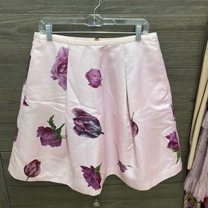 Ted Baker pleated satin and tool skirt